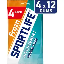 Albert Heijn Sportlife Frozn intensemint sugar free gums 4-pack aanbieding
