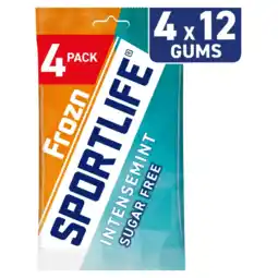 Albert Heijn Sportlife Frozn intensemint sugar free gums 4-pack aanbieding