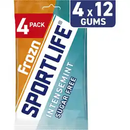 Albert Heijn Sportlife Frozn intensemint sugar free gums 4-pack aanbieding