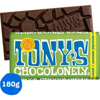 Albert Heijn Tony's Chocolonely Reep puur amandel zeezout aanbieding