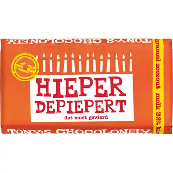 Albert Heijn Tony's Chocolonely Reep melk karamel zeezout hieperdepieper aanbieding