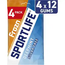 Albert Heijn Sportlife Frozn deepmint sugar free gums 4-pack aanbieding