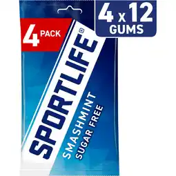 Albert Heijn Sportlife Smashmint sugar free gums 4-pack aanbieding
