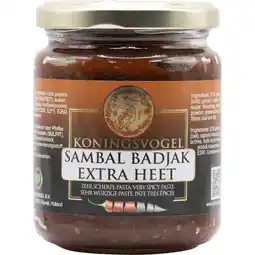 Albert Heijn Koningsvogel Sambal badjak extra heet aanbieding