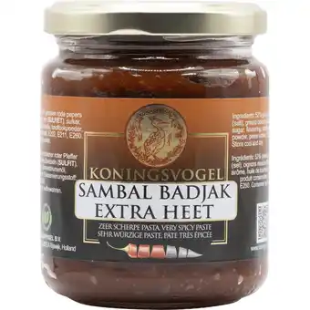 Albert Heijn Koningsvogel Sambal badjak extra heet aanbieding