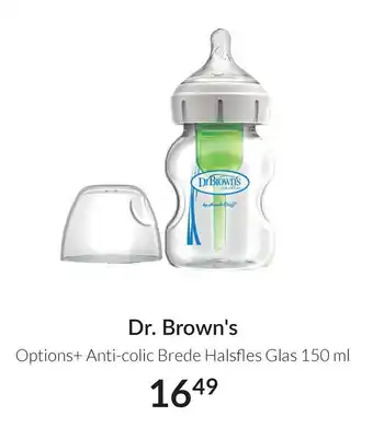 Babypark Dr. Brown's Options+ Anti-colic Brede Halsfles Glas 150 ml aanbieding