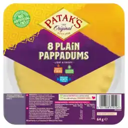 Albert Heijn Patak's Pappadums naturel kant-en-klaar aanbieding