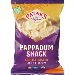 Albert Heijn Patak's Pappadum snack lightly salted aanbieding