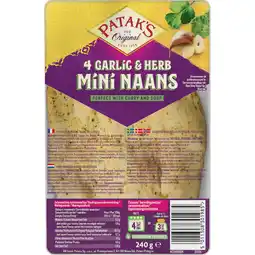 Albert Heijn Patak's Mini naan garlic & coriander aanbieding