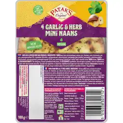 Albert Heijn Patak's Mini naan garlic & coriander aanbieding