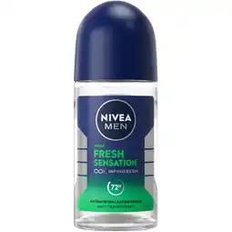 Albert Heijn NIVEA Men fresh sensation deodorant roller aanbieding