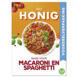Albert Heijn Honig Basis macaroni & spaghetti voordeel aanbieding