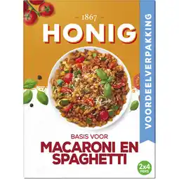 Albert Heijn Honig Basis macaroni & spaghetti voordeel aanbieding