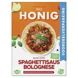 Albert Heijn Honig Basis spaghettisaus bolognese voordeel aanbieding