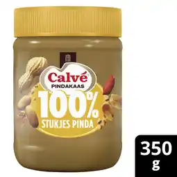 Albert Heijn Calvé 100% stukjes pinda pindakaas aanbieding