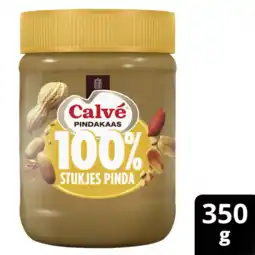 Albert Heijn Calvé 100% stukjes pinda pindakaas aanbieding