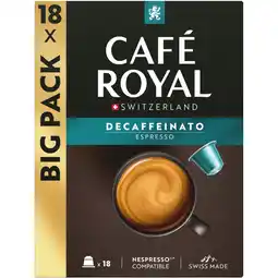 Albert Heijn Café Royal Espresso decaffeinato capsules aanbieding