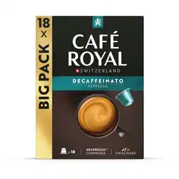 Albert Heijn Café Royal Espresso decaffeinato capsules aanbieding