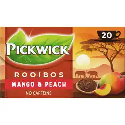 Albert Heijn Pickwick Mango & perzik rooibos thee aanbieding
