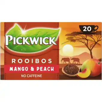 Albert Heijn Pickwick Mango & perzik rooibos thee aanbieding