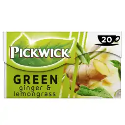 Albert Heijn Pickwick Ginger & lemongrass groene thee aanbieding