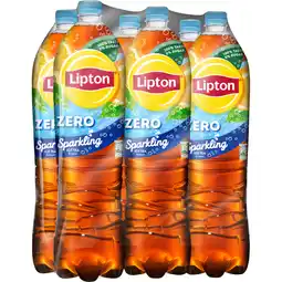 Albert Heijn Lipton Ice tea sparkling zero sugar 6-pack aanbieding