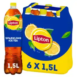 Albert Heijn Lipton Ice tea sparkling original 6-pack aanbieding