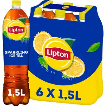 Albert Heijn Lipton Ice tea sparkling original 6-pack aanbieding