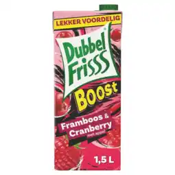 Albert Heijn DubbelFrisss Boost framboos & cranberry aanbieding