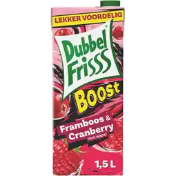 Albert Heijn DubbelFrisss Boost framboos & cranberry aanbieding