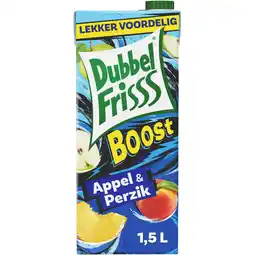 Albert Heijn DubbelFrisss Boost appel & perzik aanbieding