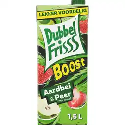 Albert Heijn DubbelFrisss Boost aardbei & peer met appel aanbieding