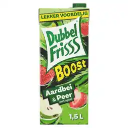 Albert Heijn DubbelFrisss Boost aardbei & peer met appel aanbieding