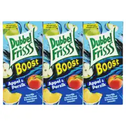 Albert Heijn DubbelFrisss Boost appel & perzik 6-pack aanbieding