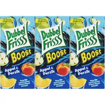 Albert Heijn DubbelFrisss Boost appel & perzik 6-pack aanbieding
