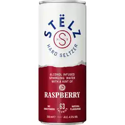 Albert Heijn Stëlz Hard seltzer raspberry aanbieding