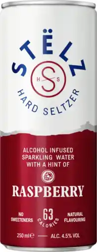 Albert Heijn Stëlz Hard seltzer raspberry aanbieding