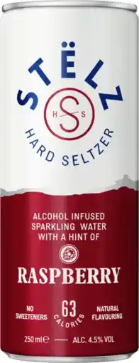 Albert Heijn Stëlz Hard seltzer raspberry aanbieding