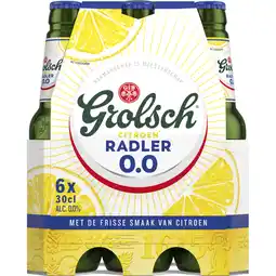 Albert Heijn Grolsch Radler citroen alcoholvrij 0.0 6-pack aanbieding