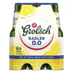 Albert Heijn Grolsch Radler citroen alcoholvrij 0.0 6-pack aanbieding