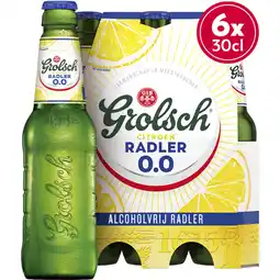 Albert Heijn Grolsch Radler citroen alcoholvrij 0.0 6-pack aanbieding