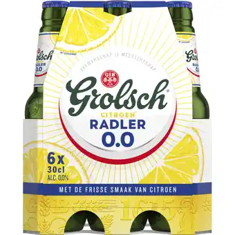 Albert Heijn Grolsch Radler citroen alcoholvrij 0.0 6-pack aanbieding