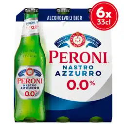 Albert Heijn Peroni Nastro azzurro alcoholvrij bier 6-pack aanbieding
