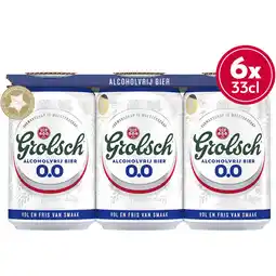 Albert Heijn Grolsch Pilser alcoholvrij bier 0.0 6-pack aanbieding