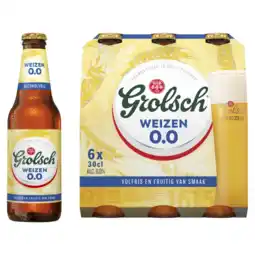 Albert Heijn Grolsch Weizen alcoholvrij speciaalbier 6-pack aanbieding
