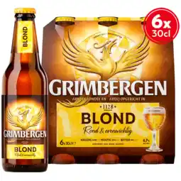 Albert Heijn Grimbergen Blond fles 6x30cl aanbieding