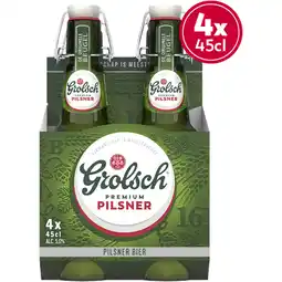 Albert Heijn Grolsch Premium pilsner bier beugel 4-pack aanbieding