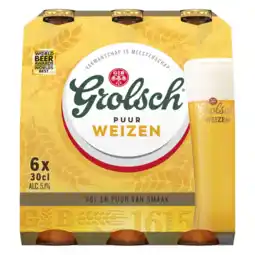 Albert Heijn Grolsch Puur weizen speciaalbier 6-pack aanbieding