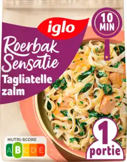 Albert Heijn Iglo Roerbak sensatie tagliatelle zalm aanbieding