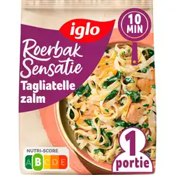 Albert Heijn Iglo Roerbak sensatie tagliatelle zalm aanbieding